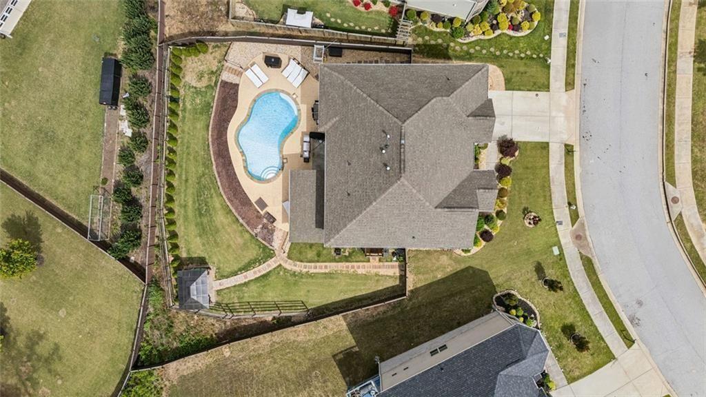 4846 Ralin Court Southwest Atlanta, GA 30331 - Photo 34 of 38 an aerial view of a house with a swimming pool