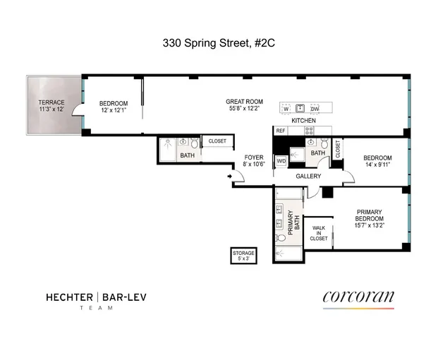 $3,150,000 | 330 Spring Street, Unit 2C | Hudson Square