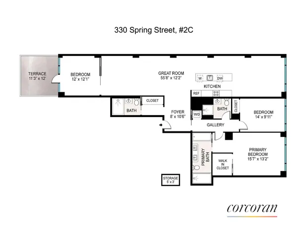$3,150,000 | 330 Spring Street, Unit 2C | Hudson Square