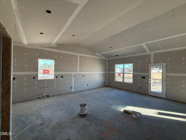 a view of a livingroom with a window