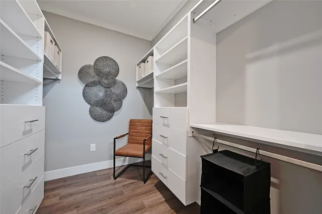 a view of entryway with wooden floor