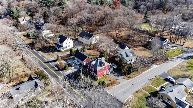an aerial view of multiple house