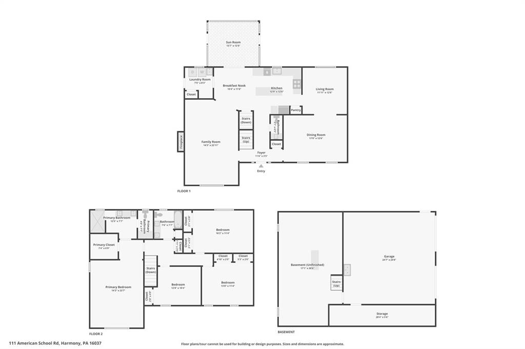 111 American School Road Harmony, PA 16037 - Photo 43 of 46 a picture of floor plan