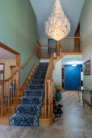 a view of entryway livingroom and hall