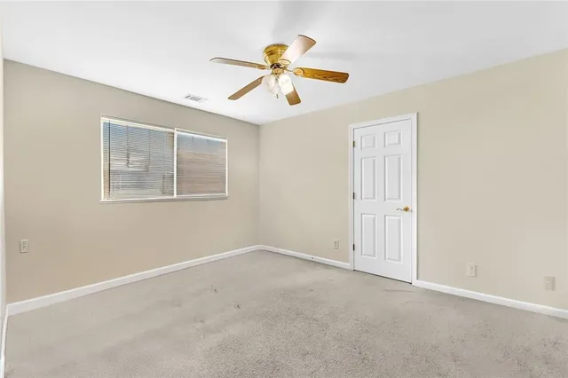 an empty room with a window