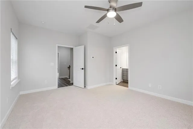 a view of small space with racks on the wall