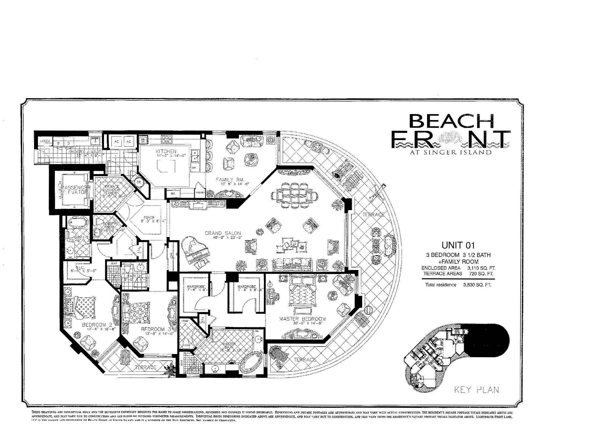 4600 North Ocean Drive, Unit 1901 Riviera Beach, FL 33404 - Photo 73 of 73 01 Floor Plan