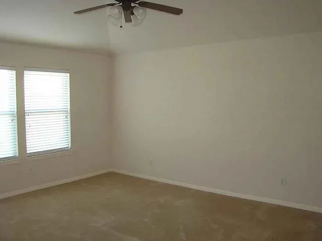 an empty room with a window