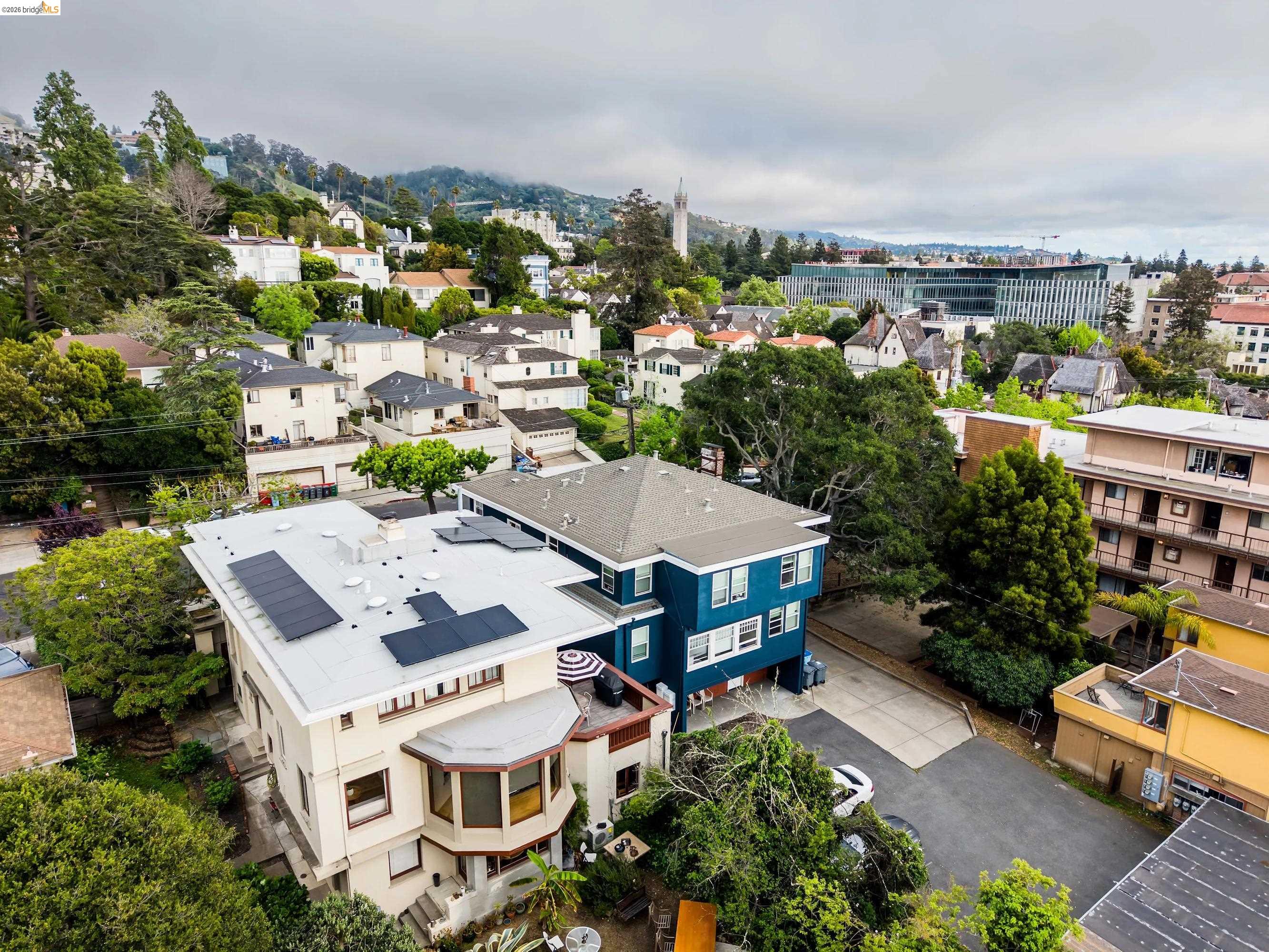 1734 Spruce Street Berkeley, CA 94709 - Photo 7 of 8 an aerial view of a house with a yard basket ball court and outdoor seating