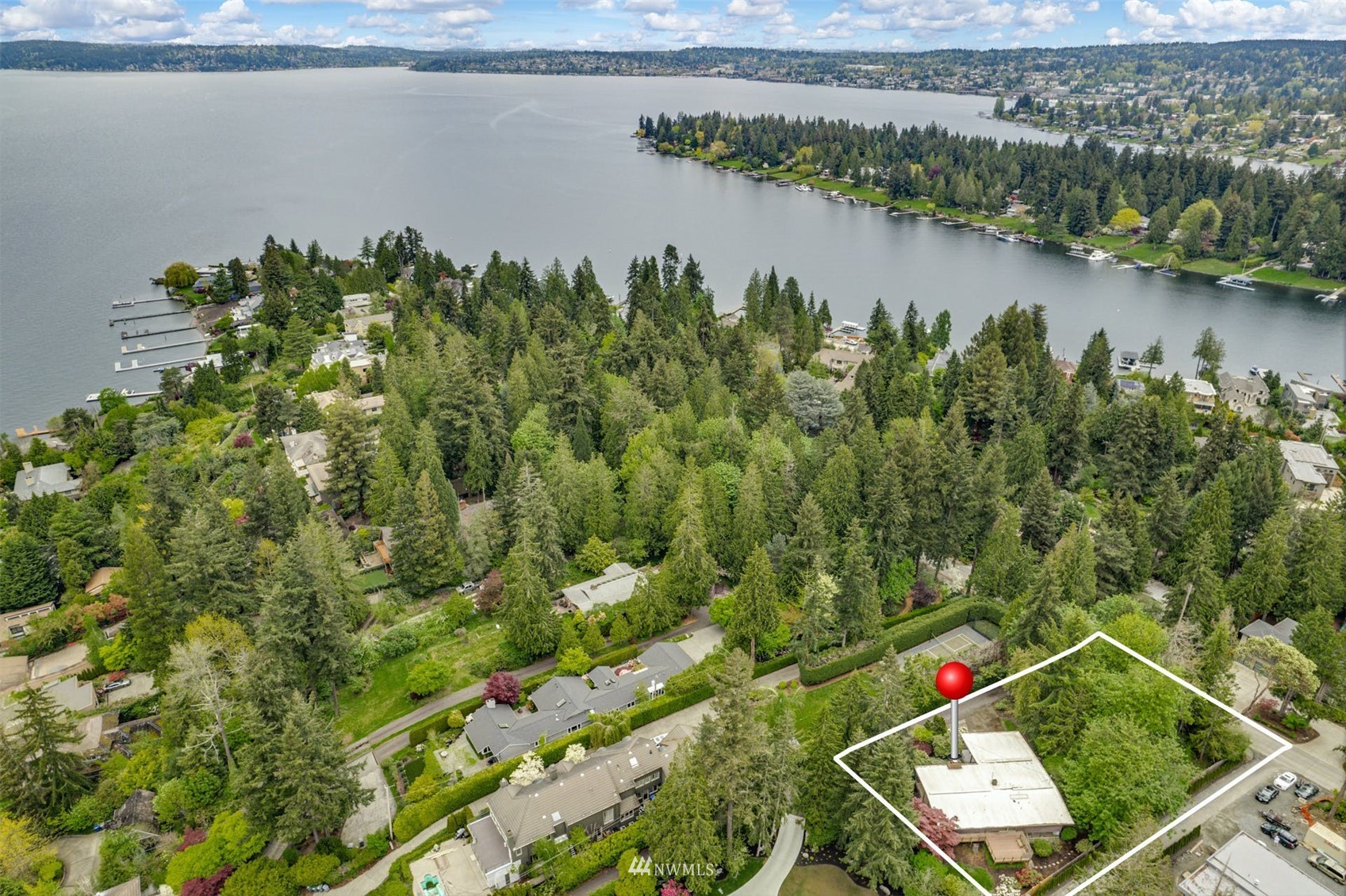 3309 Evergreen Point Road Medina, WA 98039 - Photo 3 of 25 a view of a lake with a mountain view