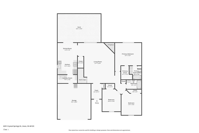 $374,900 | 6251 Crystal Springs Drive, Avon, IN 46123