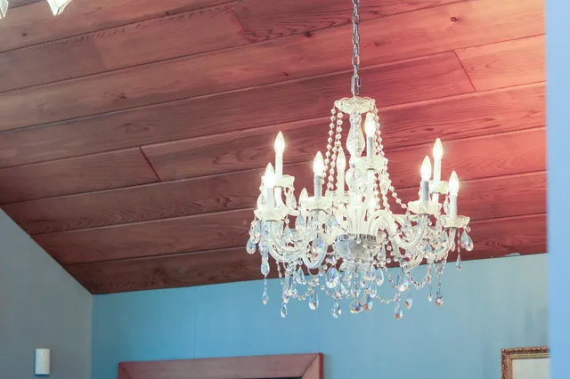 a view of a big room with large windows