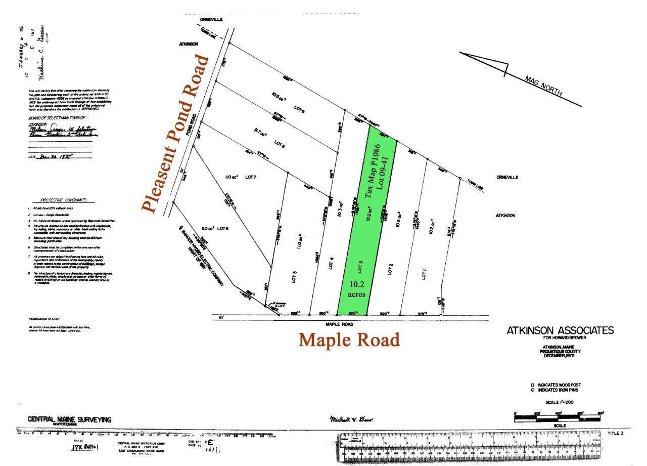 Lot 3 Maple Road Milo, ME 04463 - Photo 12 of 17 Survey - Lot 3 _edited-5