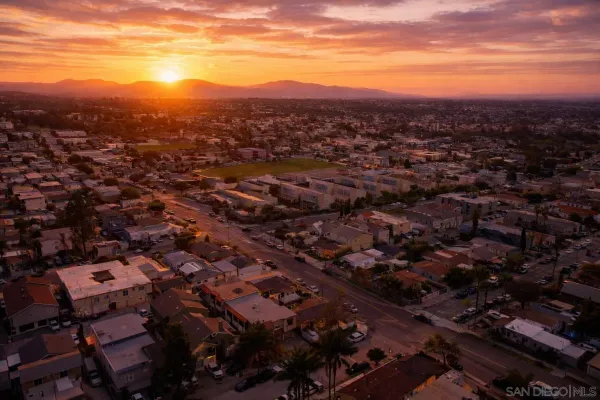 an aerial view of multiple house