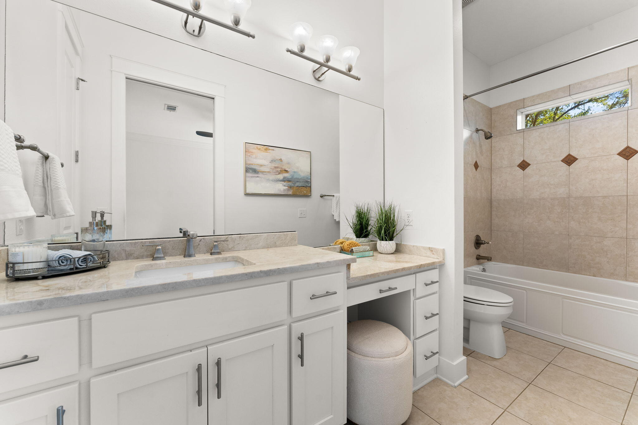 81 Botany Boulevard Santa Rosa Beach, FL 32459 - Photo 31 of 62 a bathroom with a granite countertop sink toilet and shower