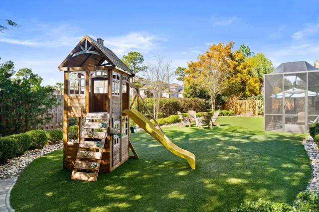 a view of an outdoor space and mountain view