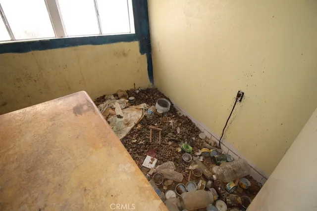 a view of a terrace with a bench