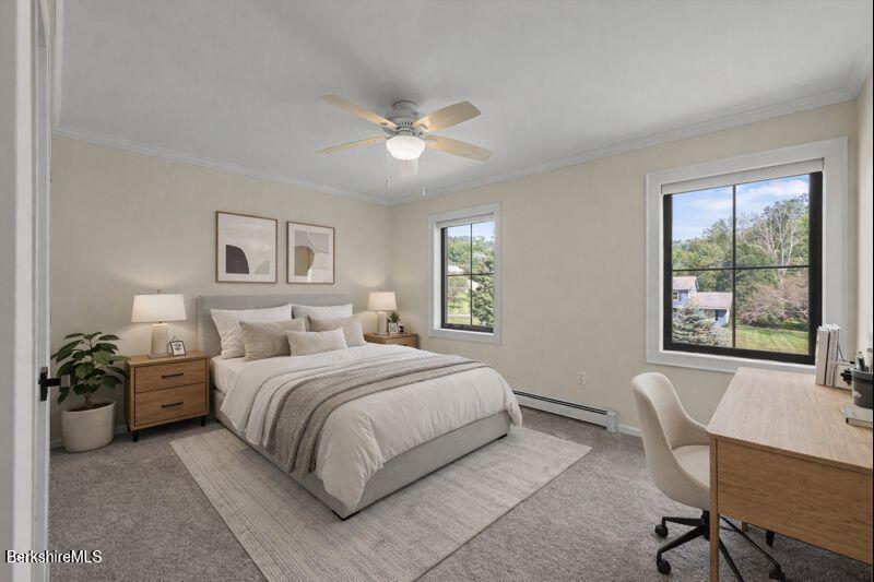 65 Johnson Road Dalton, MA 01226 - Photo 43 of 76 a bedroom with a large bed and a desk