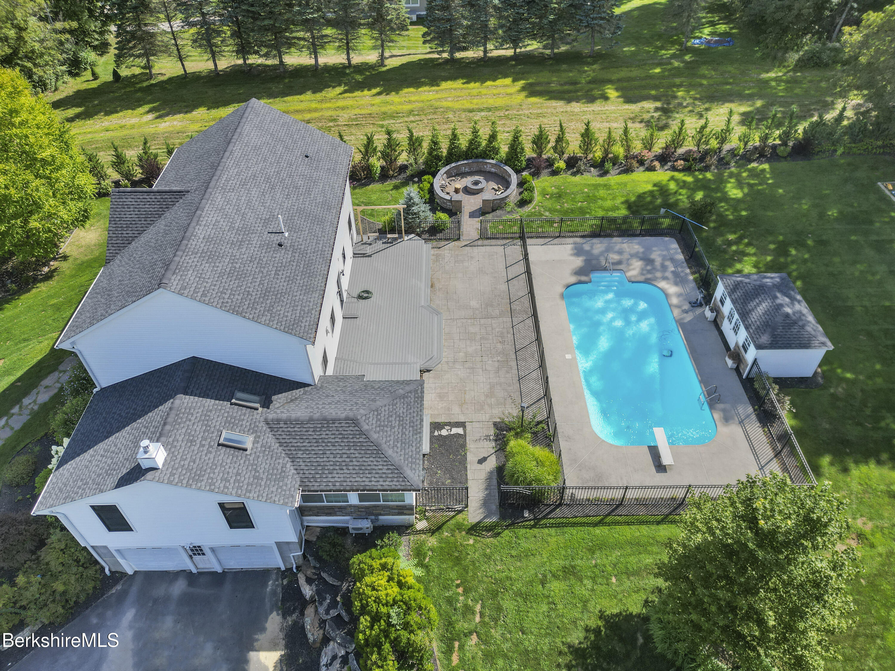 65 Johnson Road Dalton, MA 01226 - Photo 71 of 76 an aerial view of a house with garden space and street view