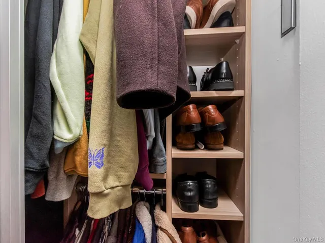 a room with a table and chairs