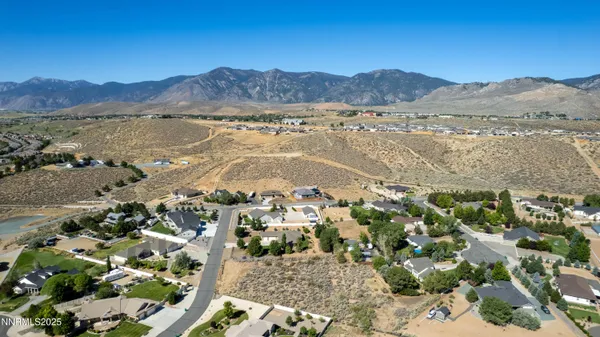 a view of city and mountain