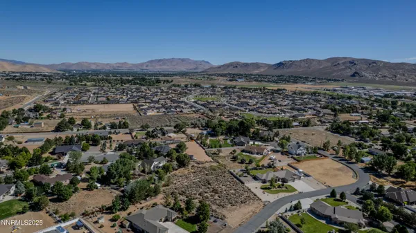 a view of city and mountain