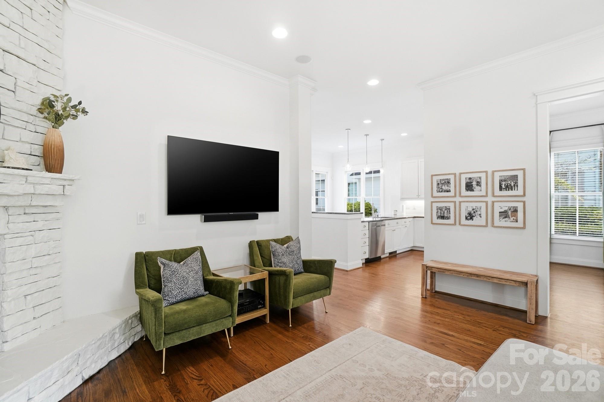 4333 Birkshire Heights Fort Mill, SC 29708 - Photo 8 of 48 a living room with furniture and a flat screen tv