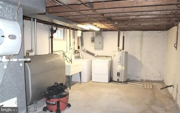 a picture of a bench in a white building