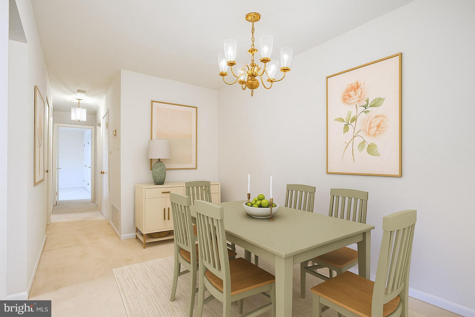 4 Juliet Lane, Unit 301 Baltimore, MD 21236 - Photo 9 of 29 a view of a dining room with furniture and a chandelier