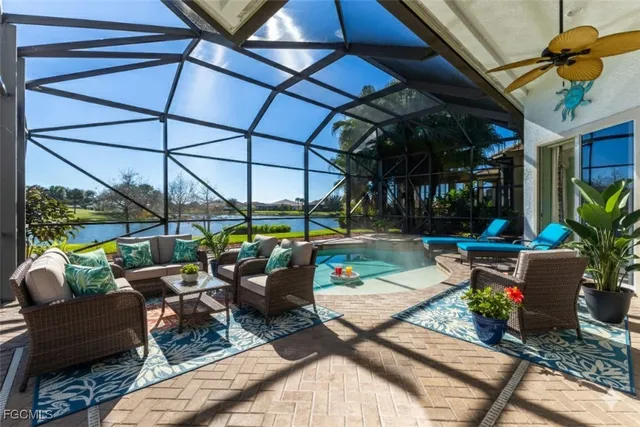 a view of an outdoor sitting area