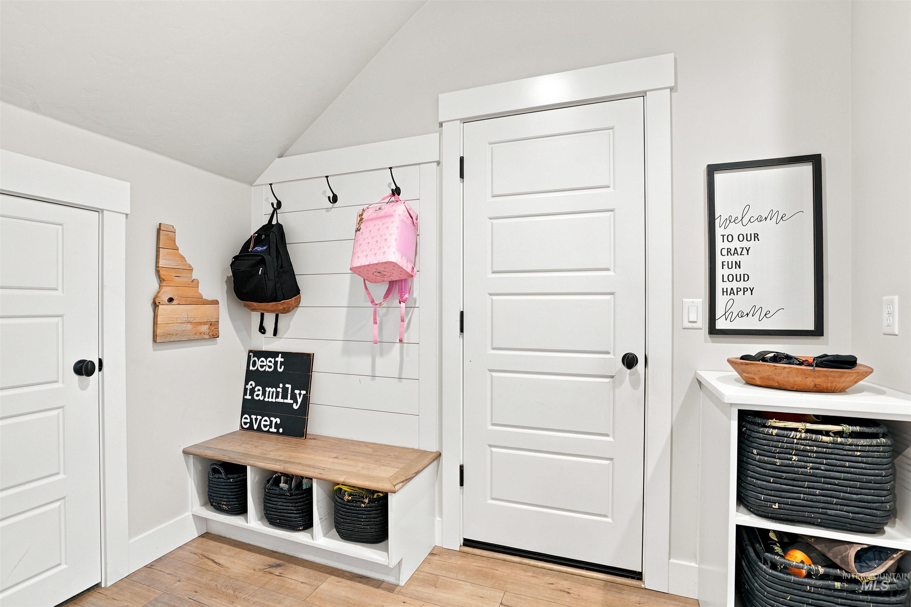 4323 West Ladle Rpds Drive Meridian, ID 83646 - Photo 38 of 49 Entryway features a built-in bench with a natural wood-finish top and integrated storage cubbies