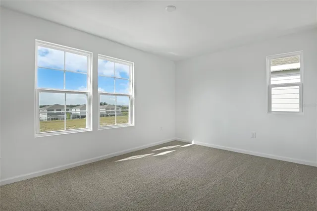 an empty room with a window