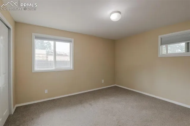 an empty room with a window