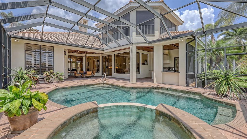 a view of a house with a swimming pool