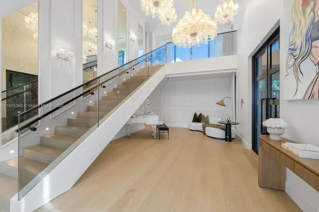 a bathroom with a mirror