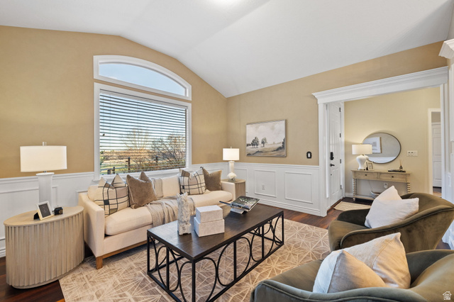 6208 West Bull River Road Highland, UT 84003 - Photo 11 of 90 Vaulted ceilings accentuating a large arched window