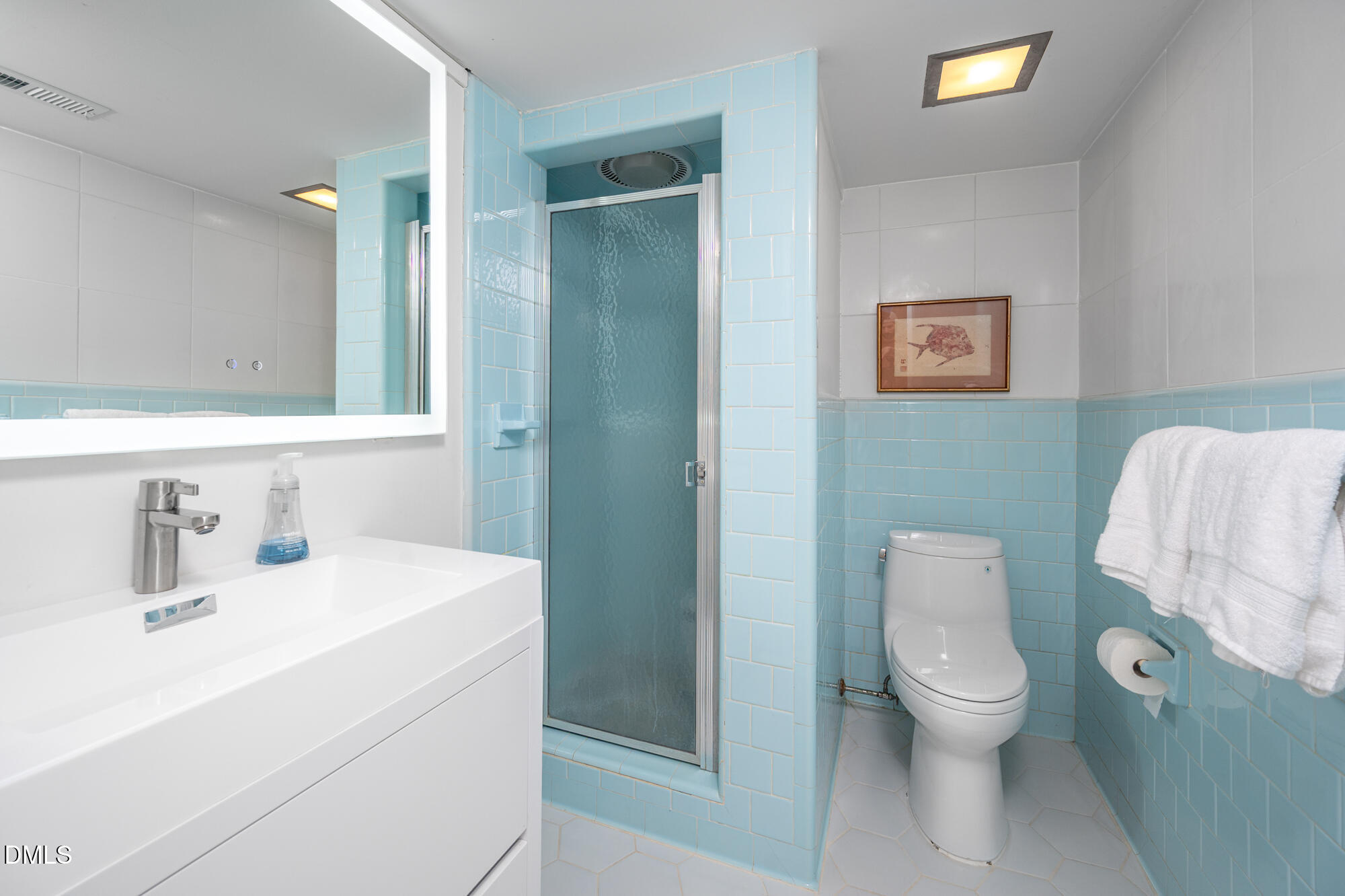 1030 Highland Woods Road Chapel Hill, NC 27517 - Photo 42 of 64 a bathroom with a toilet sink and mirror