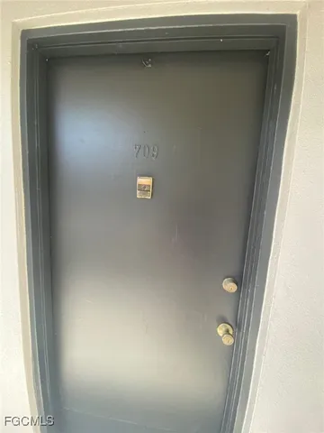 a view of a door