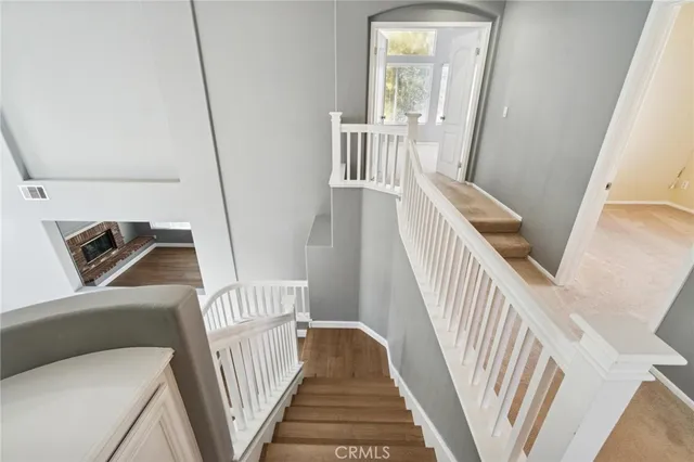 a view of a hallway with closet