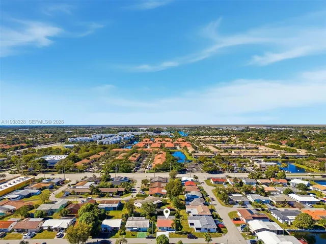 an aerial view of multiple house
