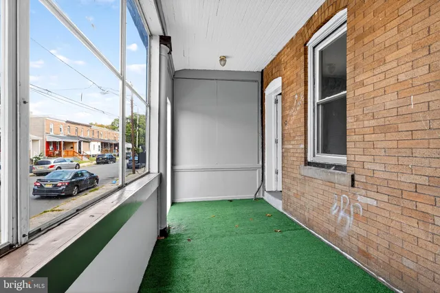 a view of a porch of the house
