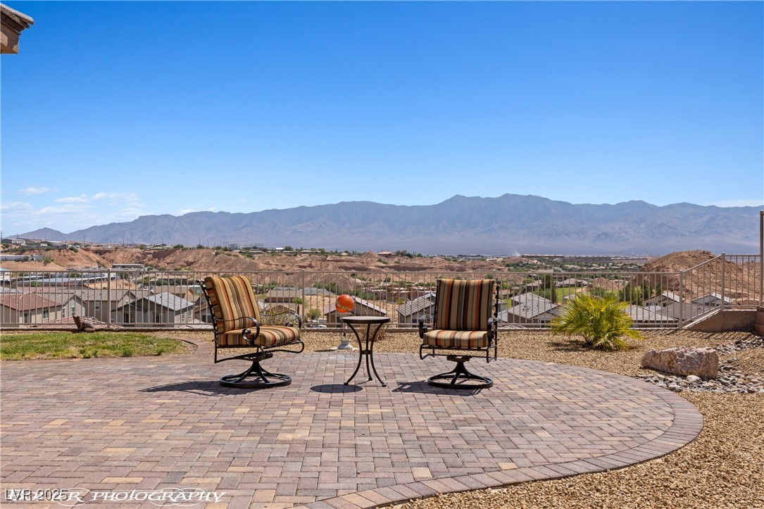 656 Shadow Ridge Street Mesquite, NV 89027 - Photo 52 of 71 View of patio / terrace with a mountain view