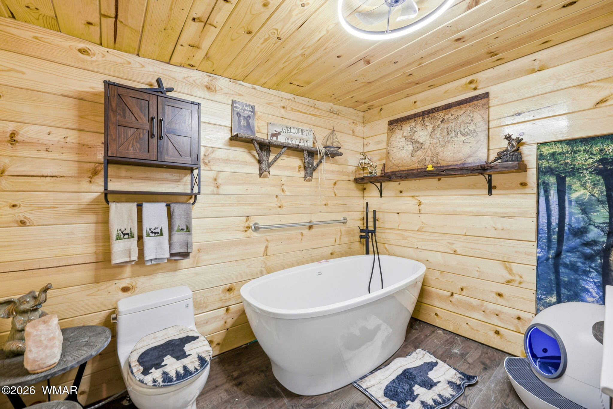 6480 Lower Ridge Drive Lakeside, AZ 85929 - Photo 17 of 32 a bathroom with a toilet and a bathtub