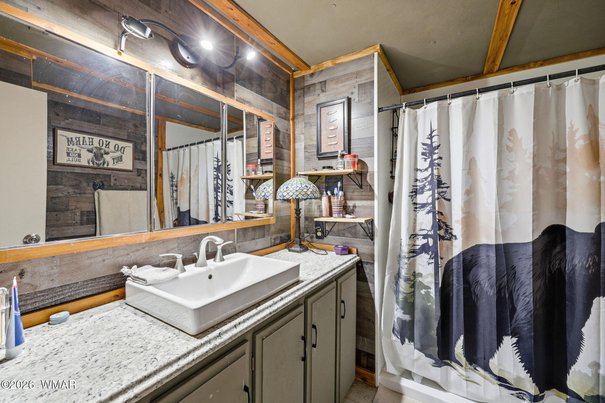 6480 Lower Ridge Drive Lakeside, AZ 85929 - Photo 19 of 32 a bathroom with a sink and a mirror