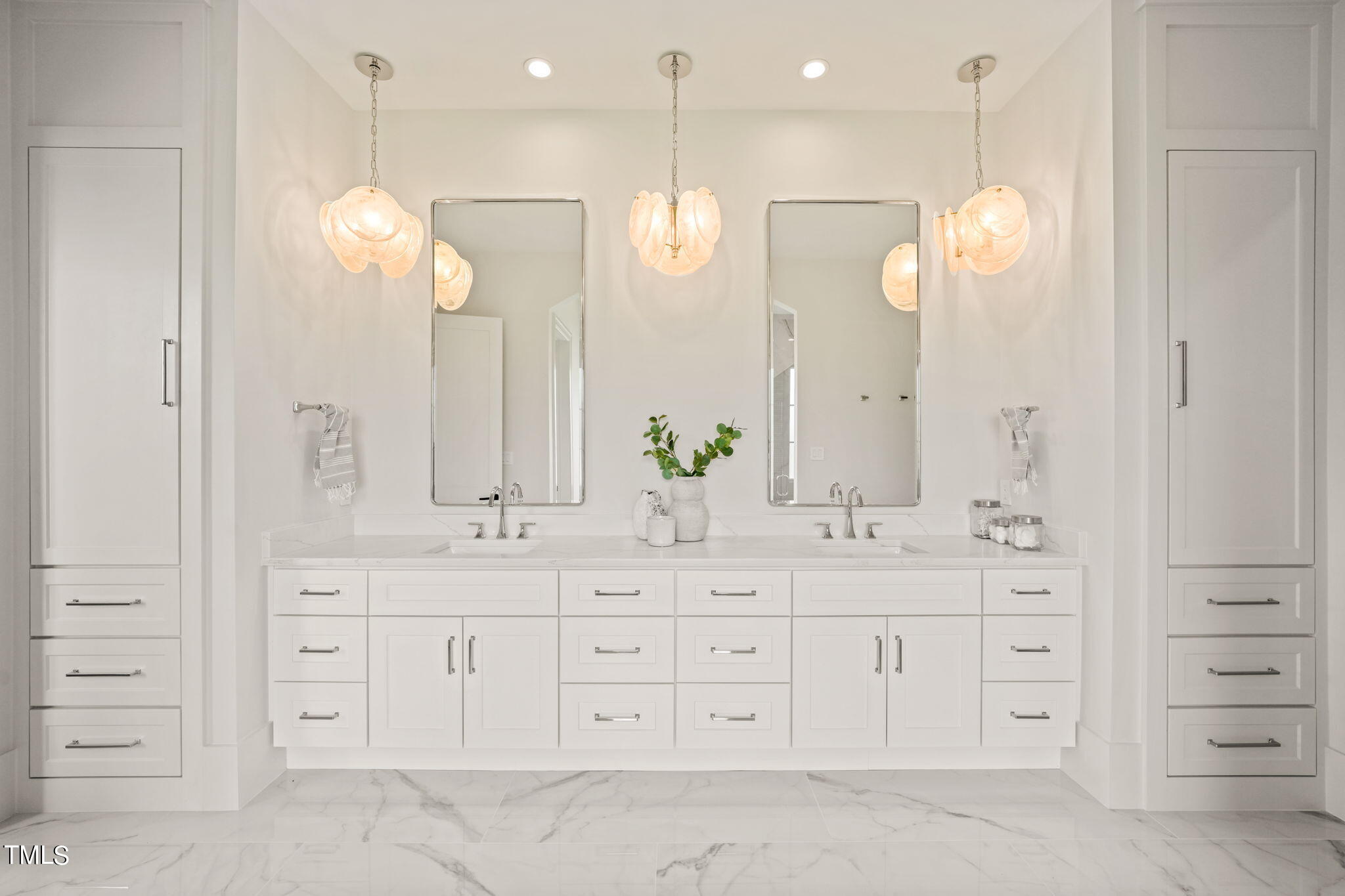 8916 Grand Highland Way Wake Forest, NC 27587 - Photo 25 of 80 a bathroom with a sink vanity and a mirror