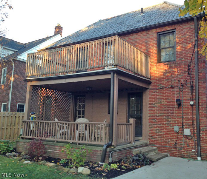 2604 Fenwick Road Cleveland, OH 44118 - Photo 19 of 19 Back of the house shows off the covered porch and balcony
