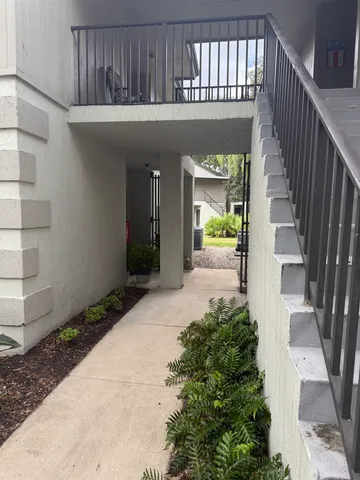 a view of outdoor space with garden