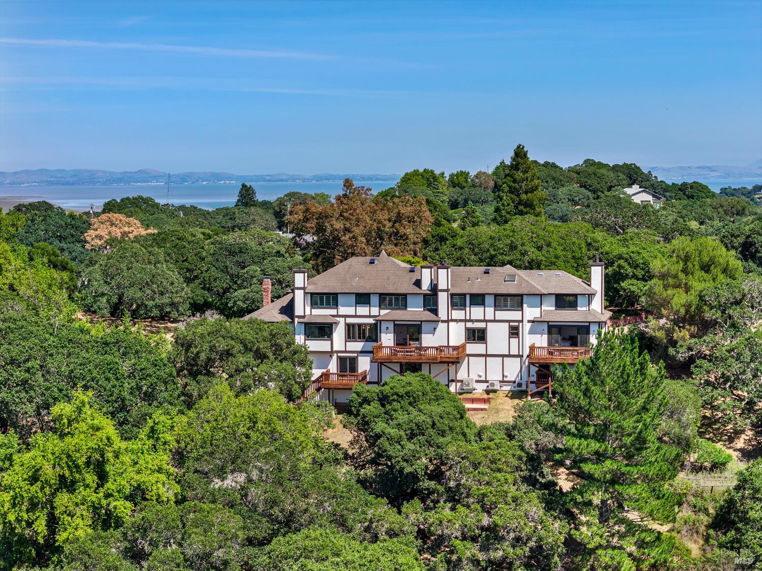 10 Lockton Lane Novato, CA 94945 - Photo 66 of 68 Aerial view of this custom Novato estate with privacy, views, and a Green Point setting just 7 minutes from downtown Novato and 15 minutes from Wine Country.