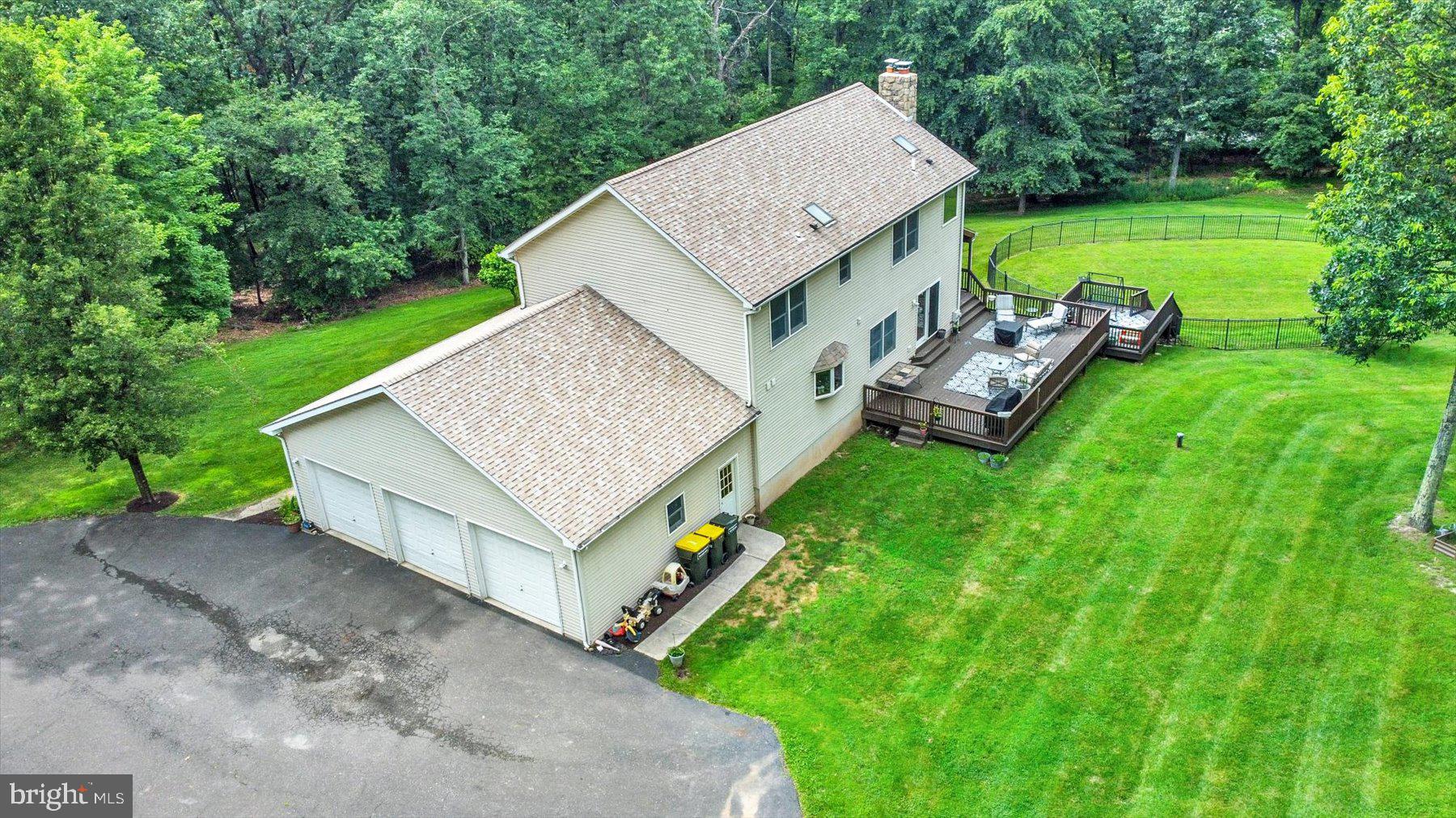 3700 Lehnenberg Road Riegelsville, PA 18077 - Photo 12 of 48 an aerial view of a house having patio with a yard