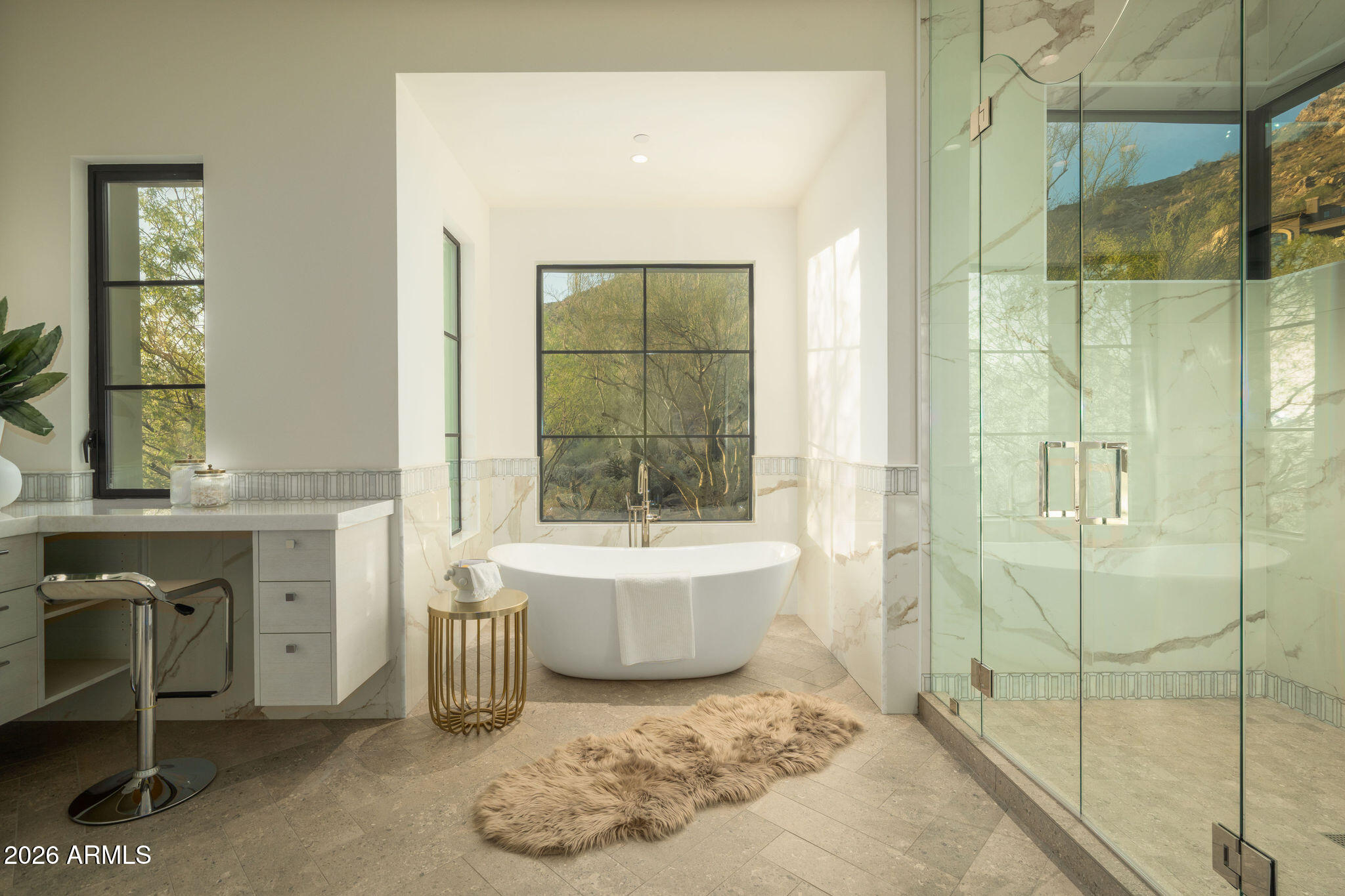 5939 East Quartz Mountain Road Paradise Valley, AZ 85253 - Photo 22 of 39 a bathroom with a sink toilet and shower